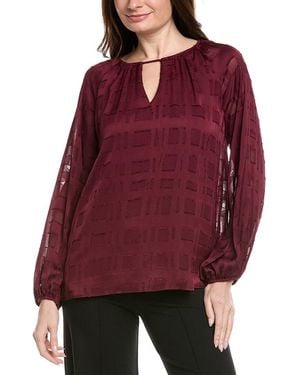 Joseph Ribkoff Keyhole Top - Red