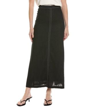 Vince Camuto Linen-Blend Maxi Skirt - Green