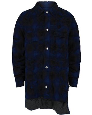 Givenchy Distressed Hi-Low Jacket - Blue