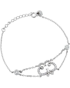 Savvy Cie Cz Chain Bracelet - White