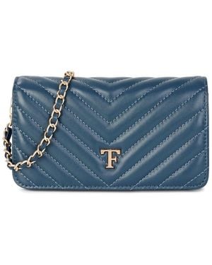 Tiffany & Fred Paris Mini Quilted Leather Flap Bag - Blue