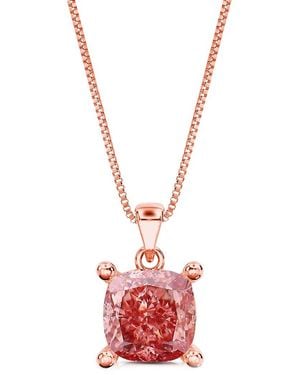 Amairah 14K Rose 2.00 Ct. Tw. Lab-Grown Diamond Solitaire Pendant Necklace - Pink
