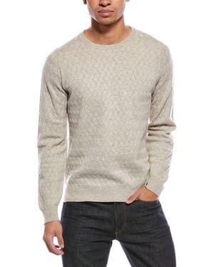 Brodie Cashmere Wavey Stitch Wool & Cashmere-Blend Crewneck Jumper - Grey