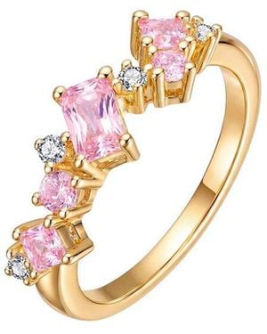 Rachel Glauber 14K Plated Cz Ring - White