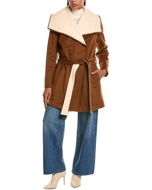 Pascale La Mode Elegant Wool-Blend Overcoat - Blue