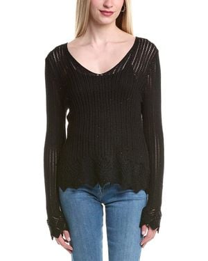 Autumn Cashmere Open Stitch Cashmere-Blend Jumper - Black