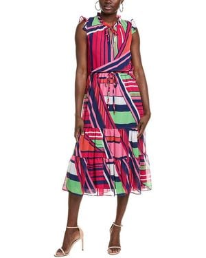 Julia Jordan Chiffon Tiered Midi Dress