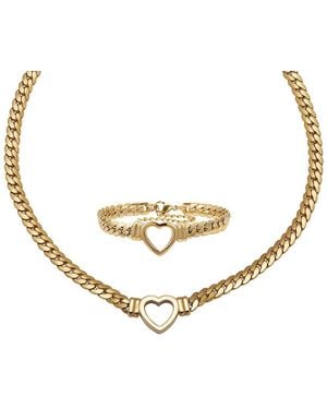 Palmbeach Jewelry Plated Stainless Steel Necklace - Metallic