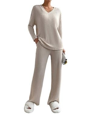 BELLA DESERT 2Pc Jumper & Pant Set - Natural