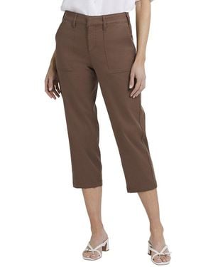 NYDJ Utility Mocha Straight Leg Jean - Brown