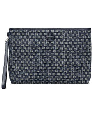 Tory Burch Thea Denim Pouch - Grey