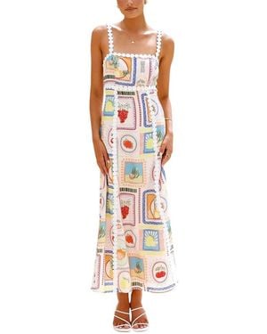 Esea Linen-Blend Dress - White
