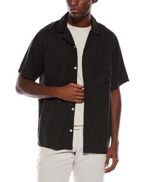 Slate & Stone Washed Camp Collar Shirt - Black