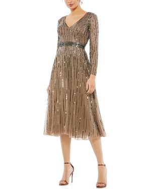 Mac Duggal Embellished Cocktail Dress - Natural