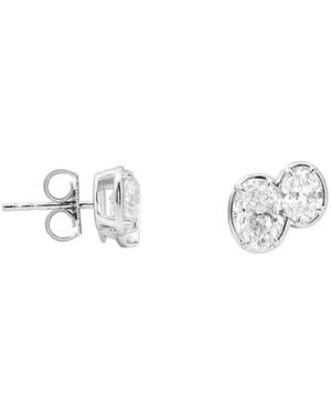 Maitre De Diamant 14K 3.02 Ct. Tw. Lab-Grown Diamond Stud Earrings - Metallic