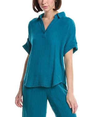 Michael Stars Gigi Popover Top - Blue