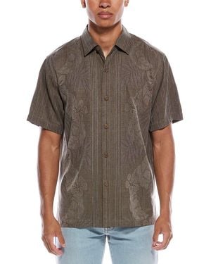 Tommy Bahama Bali Border Silk Camp Shirt - Brown