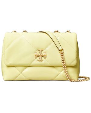 Tory Burch Kira Diamond Quilt Leather Small Shoulder Bag - Natural