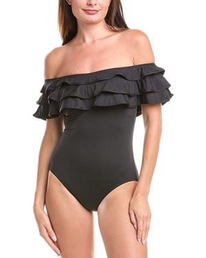 Kate Spade Ruffle One-Piece - Black