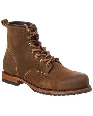 Frye Hudson Plain Toe Leather Work Boot - Brown