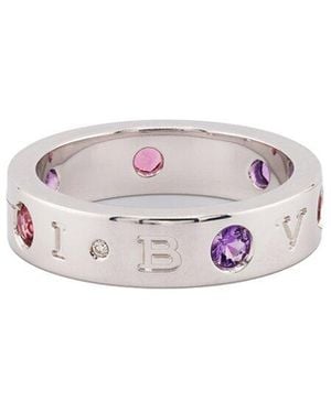 BVLGARI 18K 0.15 Ct. Tw. Diamond & Amethyst Ring - Pink