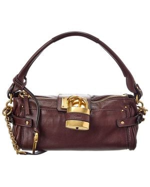 Chloé Paddington Small Leather Shoulder Bag - Purple