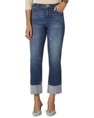 Wit & Wisdom High Rise Round Up Boyfriend Jean - Blue