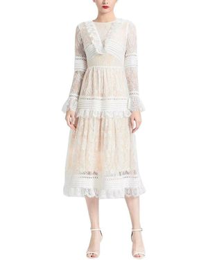 BURRYCO Brc By Long Sleeve Midi Dress - White