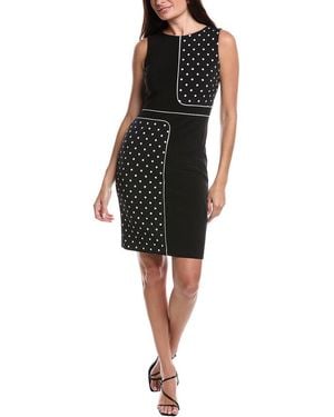 Joseph Ribkoff Piped Sheath Dress - Black