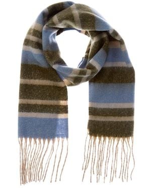 La Fiorentina Plush Fringe Scarf - Green