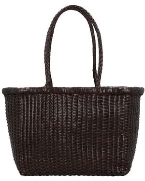 Dragon Diffusion B Weave Small Leather Shoulder Bag - Black