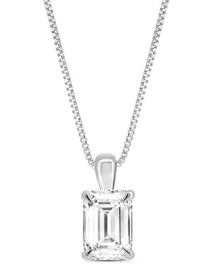 Amairah 14K 3.00 Ct. Tw. Lab-Grown Diamond Solitaire Pendant Necklace - Metallic