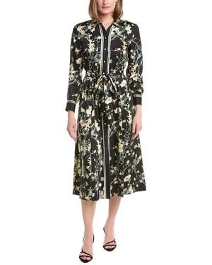 Anne Klein Maxi Shirtdress - Black