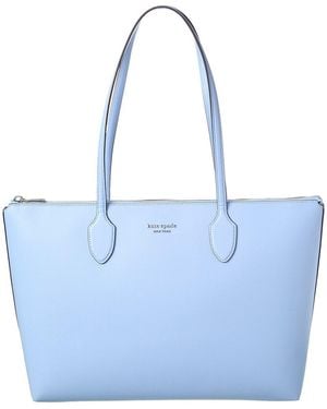 Kate Spade Bleecker Saffiano Leather Large Zip Top Tote - Blue