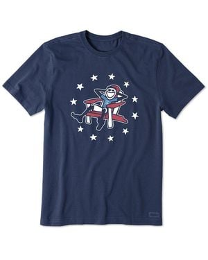 Life Is Good. Crusher T-Shirt - Blue