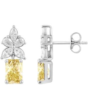 Brilliant Bloom 14K 3.00 Ct. Tw. Lab-Grown Diamond Earrings - Metallic