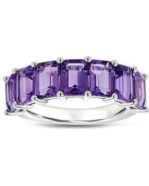 Diana M. Jewels Fine Jewellery 14k Amethyst Half-eternity Ring - Purple