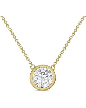 Diana M. Jewels Diana M. 14K 5.00 Ct. Tw. Lab-Grown Diamond Pendant Necklace - Metallic