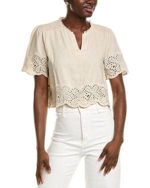 Ellen Tracy Linen-blend Shirt - White