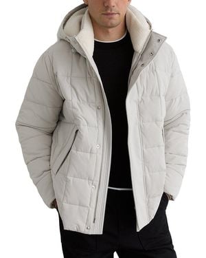Reiss Klause Borg Lined Quilted Casual Jacket - Grey