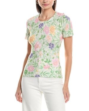 Tahari Floral Jumper Top - Green