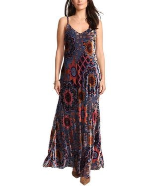 Johnny Was Kanako Silk-Blend Dress - Purple