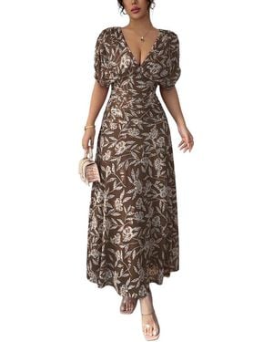 XIRELLI Print Maxi Dress - Brown