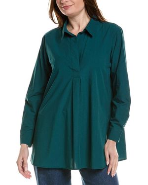 Eileen Fisher Classic Collar Tunic - Green