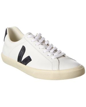 Veja Esplar Logo Leather Trainers - White
