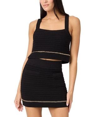 Toccin Daisy Cropped Tank - Black