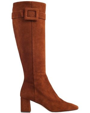 LK Bennett L.K.Bennett Carlotta Leather Knee Boot - Brown