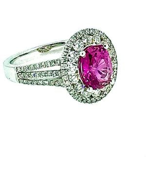 Arthur Marder Fine Jewelry 18k 3.07 Ct. Tw. Diamond & Pink Sapphire Ring - White