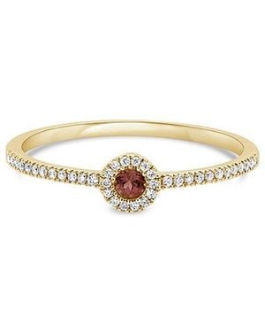Sabrina Designs 14K 0.05 Ct. Tw. Diamond Tourmaline Birthstone Ring - White