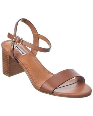 Dune Jelly Leather Sandal - Brown